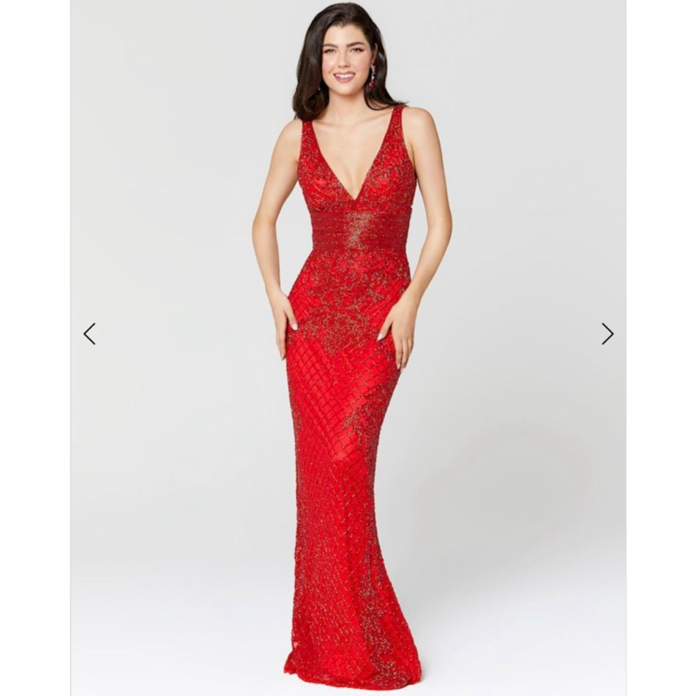 Women's beaded Dress Size S Red